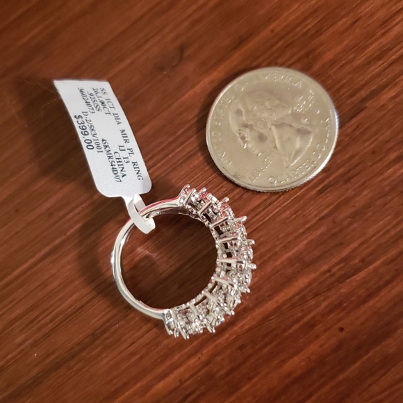 Diamond Mirage Ring sz 7 - Picture 6 of 8